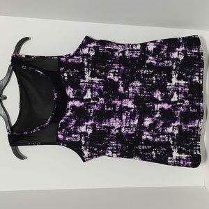 Purple Torrid Active Tank Top with Seer Black Areas Torrid sz 2 or 18/20 = 2X